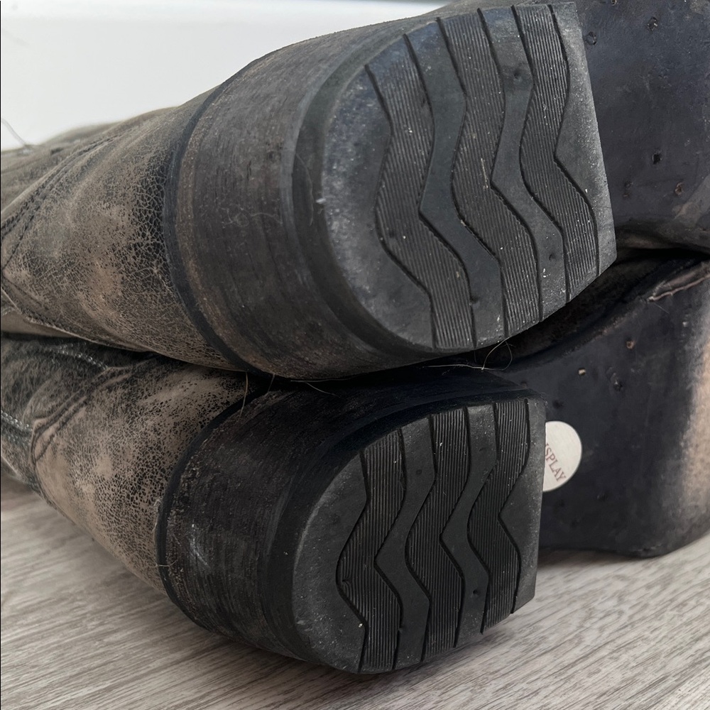 Moonshine Men's Rustic Western Boots - Charcoal - Picture 7 of 9